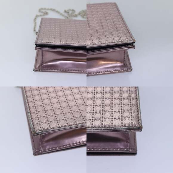 DIOR Lady DIOR Canage Chain Shoulder Bag Pvc Pink - Picture 10 of 12